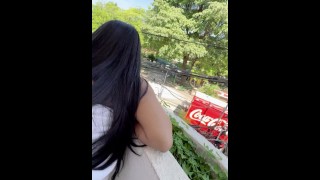 Today I got a free hotel hehe, a quickie on the balcony with the one at the hotel 😝💦🍆 reception