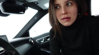 Pumped her mouth full of!! Public sex in the car.
